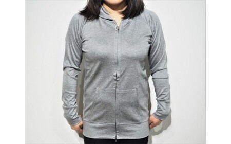 【婦人】動体裁断パーカー（グレー）　サイズM/L 【婦人】動体裁断パーカー（グレー）　サイズM