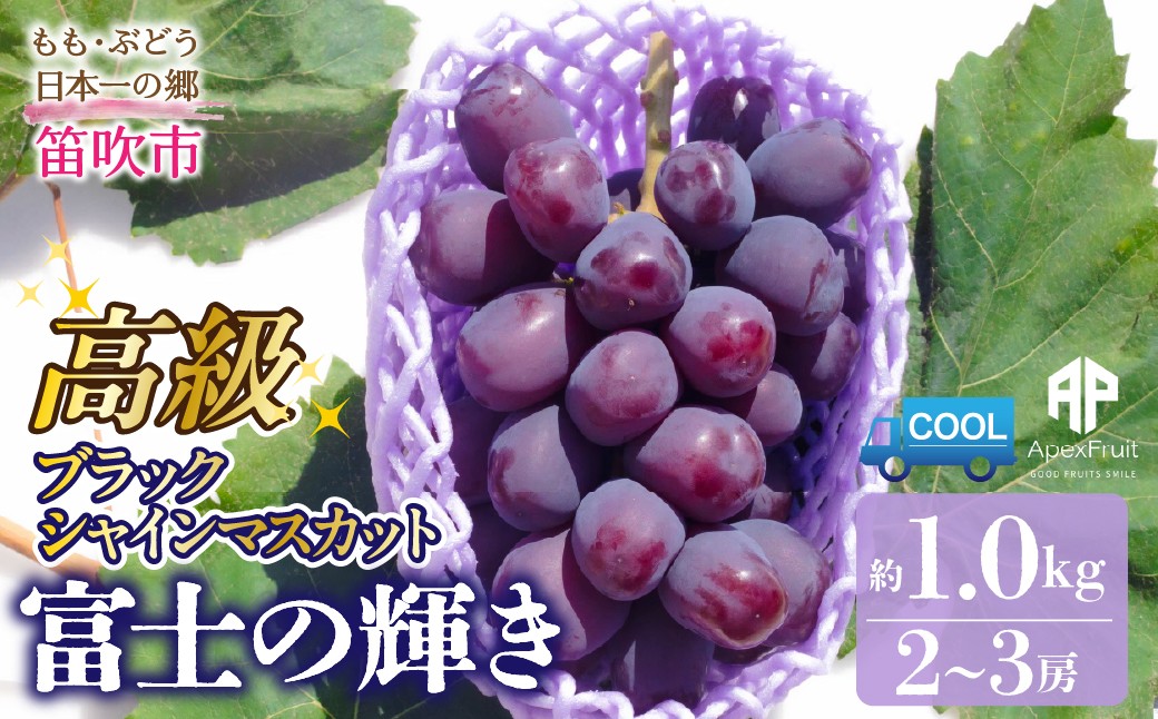 
                  【2026年発送先行予約】笛吹市産　富士の輝き1.0kg(2～3房) 205-017-26y
                