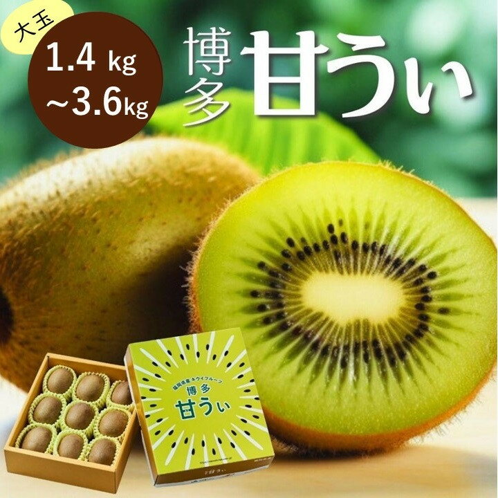 【ふるさと納税】【2025年11月上旬より順次発送】博多甘うぃキウイ(あまうぃ)大玉 約1.4kg ～ 約3.6kg 相当 うまうまもぐもぐ