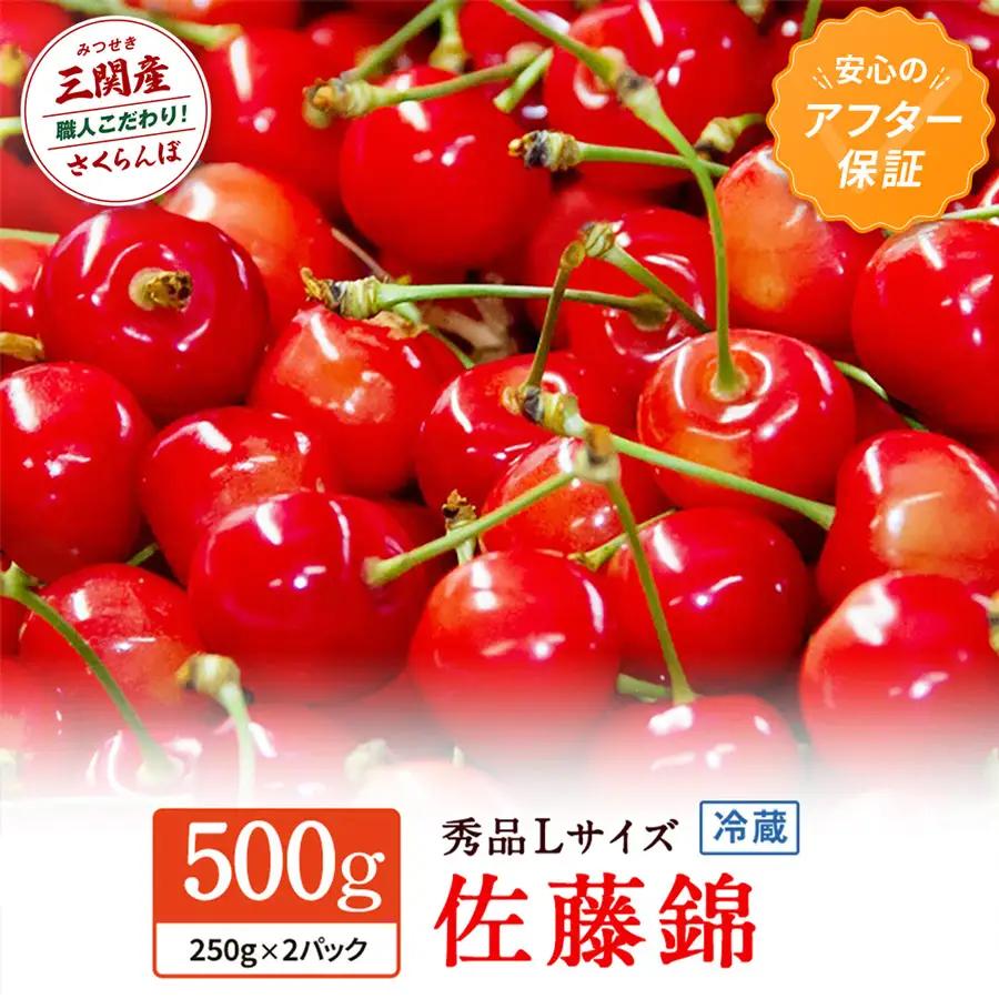 三関産 さくらんぼ 佐藤錦 250g×2 (秀Lサイズ)【三関果樹勉強会】[B4-3203]