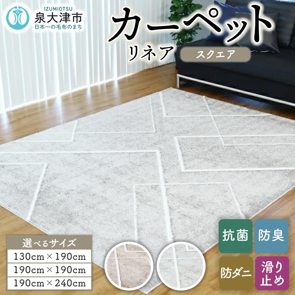 【ふるさと納税】【選べるサイズ・カラー】カーペット リネア | 日本製 国産 敷物 ラグ アース防ダニ 抗菌防臭 滑り止め 床暖ホットカーペット対応 ※2025年3月～発送