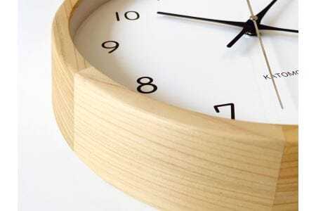 KATOMOKU　moku clock 13 ヒノキ 電波時計 連続秒針