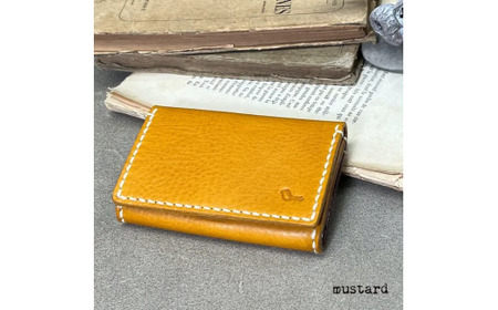 【名刺入れ】card case マスタード 名刺入れ 革