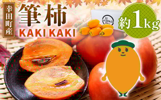 幸田町産 筆柿「KAKI KAKI」 1kg ｜ 柿 かき 果物 フルーツ 旬 秋の味覚 送料無料 ※2025年11月中旬～2026年1月中旬頃に順次発送予定