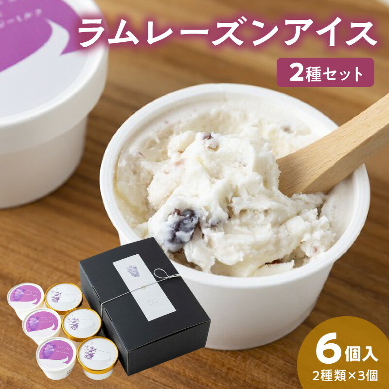 【ふるさと納税】ラムレーズン アイス 6個 セット 2種 x 各 3ヶ 国産干しぶどう ジャージーミルク ラムレーズンアイス ミルクアイス アイスクリーム スイーツ デザート おやつ カップ カップアイス 贈り物 福岡県 久留米市 お取り寄せ お取り寄せスイーツ 送料無料