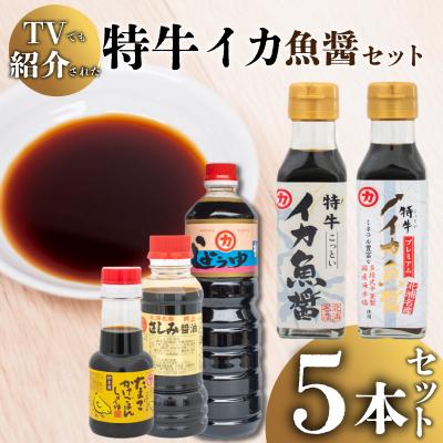 ふるさと納税 下関市 特牛 イカ 魚醤 セット 5本 ヤリイカ ケンサキイカ しょうゆ 下関 山口 HY101