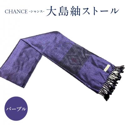 ふるさと納税 鹿児島市 CHANCE(シャンス)大島紬ストール　(3)パープル　K054-001_3