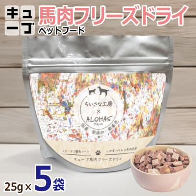 ふるさと納税 泉佐野市 馬肉フリーズドライ ペットフード 25g×5袋(犬猫用 国産) 010B1730