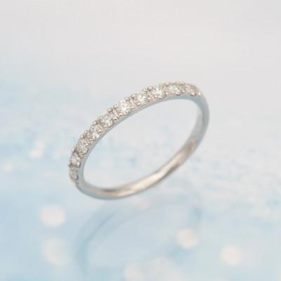 ふるさと納税 山梨県 PT900 0.5ct 一文字ダイヤモンドリング　#8　HR-009178 |  | 01