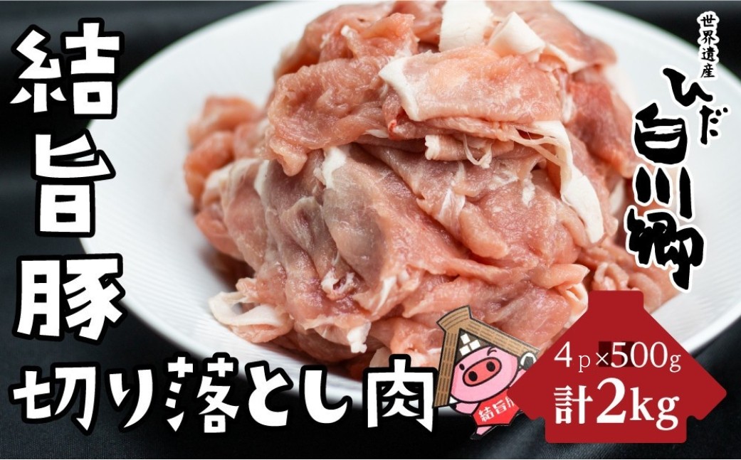 
結旨豚 切り落とし 500g×4パック 計2kg [S226]
