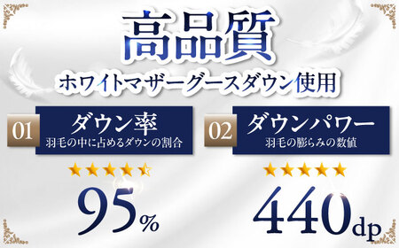 【最高級プレミアムダウン使用】【 糸島 羽毛 ふとん 】年中用 羽毛 布団 合掛け ホワイトマザーグース ダウン95％【ダブル】糸島市 / 株式会社三樹  [AYM013] 合掛け 羽毛布団