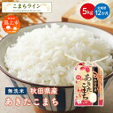 【ふるさと納税】《 定期便 》 《令和6年 新米》 新米 無洗米 あきたこまち 5kg × 12ヶ月 1年 米 一等米 訳あり わけあり 返礼品 こめ コメ 5キロ 12回 グルメ 故郷 ふるさと 納税 秋田 潟上市 一人暮らし 【こまちライン】