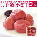 【ふるさと納税】しそ漬け梅干し 1kg 昔ながらのしょっぱい梅干し すっぱい梅干（塩分約17%）和歌山県産