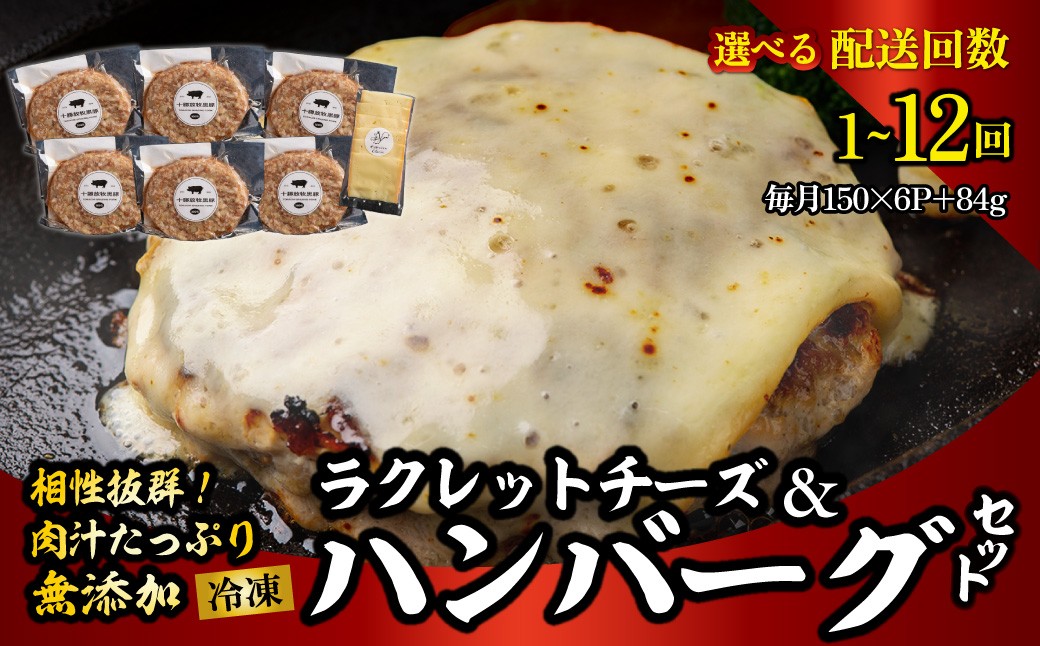 
                  黒豚無添加ハンバーグ＆十勝産ラクレットチーズ 150g×6+84g 選べる配送回数 1回 / 2回 / 3回 / 4回 / 6回 / 10回 / 12回 【 ふるさと納税 人気 おすすめ ランキング 北海道産 黒豚 豚肉 ハンバーグ 無添加 十勝産 チーズ ラクレットチーズ セット 自宅用 ギフト 贈答用 贈り物 鹿追町 送料無料 】 SKN115-v
                