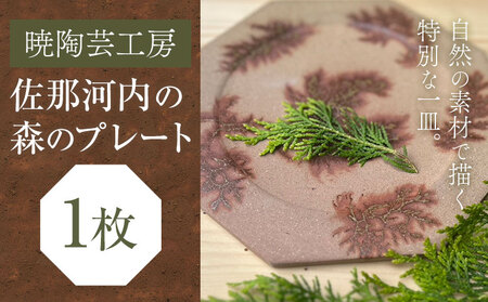 佐那河内の森のプレート 1枚 暁陶芸工房《30日以内に出荷予定(土日祝除く)》 自然 キッチン用品 日用品 オリジナル 雑貨 徳島県 佐那河内村 皿 食器 プレート 手作り 