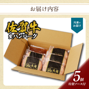 丸福 ハンバーグ 5個（7月配送）／ 佐賀牛 ハンバーグ 【A113-07】