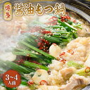 【ふるさと納税】博多醤油もつ鍋　3～4人前セット　 送料無料 もつ鍋 醤油 名産品 お取り寄せ お取り寄せグルメ AO013