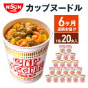 【ふるさと納税】定期便　日清カップヌードル（1ケース20食入）6ヶ月連続お届け カップラーメン カップ麺 お昼ごはん おやつ 軽食 夜食 キャンプ飯 備蓄 ローリングストック　【定期便・麺類・ラーメン・醤油・麺類・麺類・ラーメン】