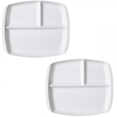 ふるさと納税 瑞浪市 ランチプレート クレスタ 美濃焼 白2枚SET 取っ手付き 小田陶器 |  | 01