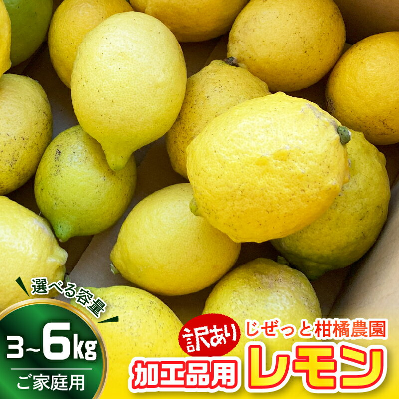 【ふるさと納税】 訳あり 先行予約 加工品用 レモン 選べる 3kg / 6kg サイズおまかせ フルーツ 果物 柑橘 産地直送 瀬戸内 広島 国産レモン 檸檬 アロマ レモンジャム ジュース 料理 スイーツ おすすめ お試し 訳アリ 送料無料 広島県 呉市 先行受付【2027年1月上旬〜発送】