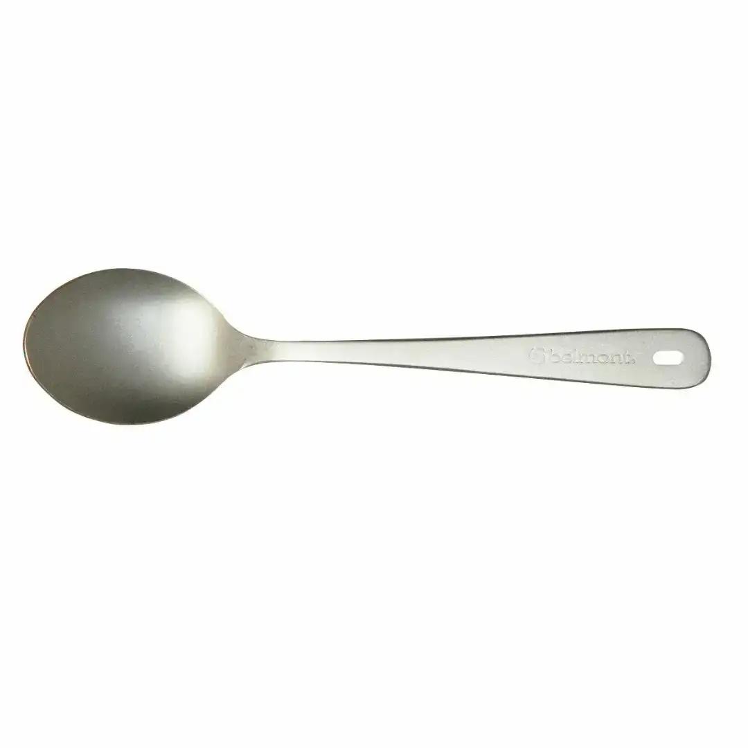 [ベルモント]チタンカトラリー 3Pセット アウトドア用品 キャンプ用品 スプーン フォーク ナイフ 食器 野外 持ち運び  ケース付き 軽量【010S758】