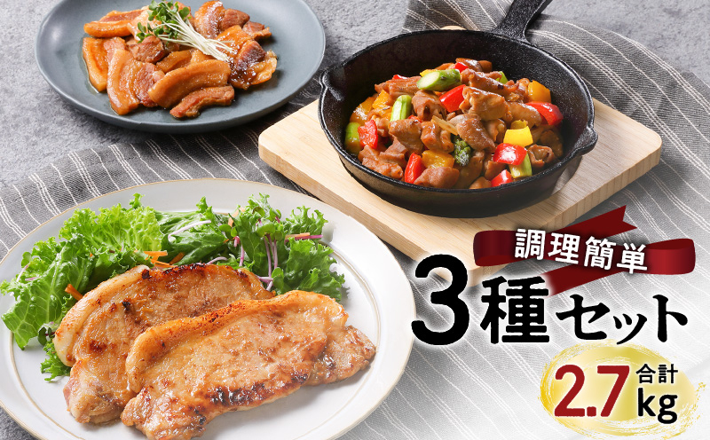 
                  【ナンチクファクトリー】簡単調理！3種セット 計2.7kg（B）　K073-003
                