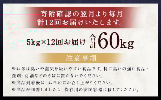 【12ヶ月定期便】らんこし米 (ゆめぴりか 5kg)