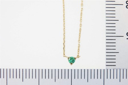 ネックレス 5月 誕生石 K18 イエローゴールド エメラルド アクセサリー ジュエリー プレゼント ギフト 贈りもの / 工房グリーム / 山梨県 中央市