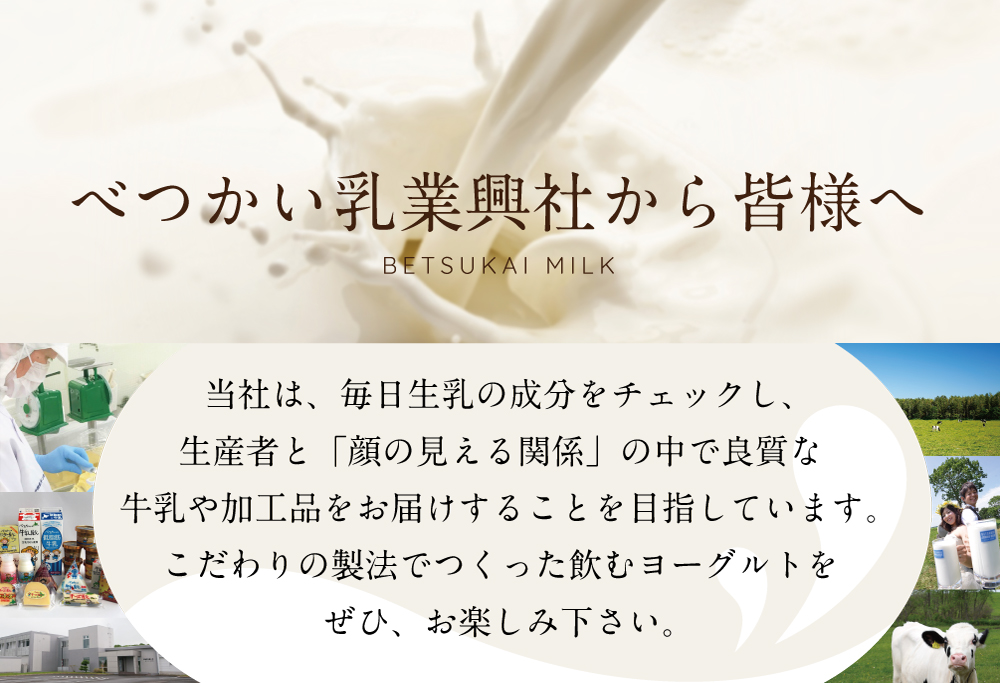 べつかいの のむ ヨーグルト 屋さん プレーン5本 いちご5本 計10本 セット