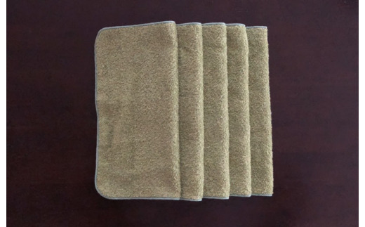 005A094 抗ウイルスミニハンカチ袋入 抹茶【泉州タオル 国産 普段使い シンプル 日用品】