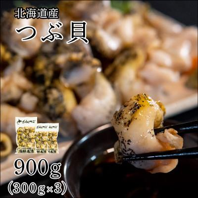 ふるさと納税 鹿部町 北海道鹿部町産 訳あり 前浜ボイルつぶ 900g(300g×3袋) KS09-4