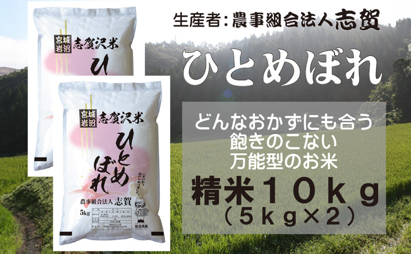 
            【 令和7年産 】米 ひとめぼれ 精米 10kg ( 5kg × 2 ) 志賀沢米 [№5704-0504]
          