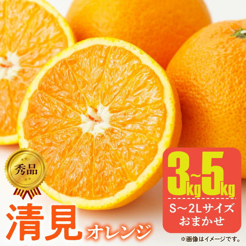 【ふるさと納税】 【先行予約】 秀品 きよみ 清美オレンジ 和歌山 有田 S～2Lサイズ 大きさお任せ 選べる 容量 3kg～5kg ※2月上旬～3月下旬に順次発送予定/ きよみ 柑橘 和歌山 有田 //decopon