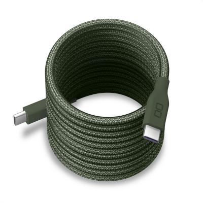 ふるさと納税 守口市 CIO スパイラルケーブル CtoC 2m  充電ケーブル USB-C (モスグリーン)