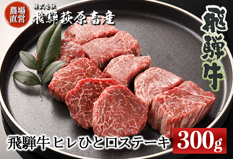 【冷凍】飛騨牛ヒレひとくちステーキ（300g）最高級 国産 牛肉 ブランド牛 和牛 サイコロステーキ 【22-23】