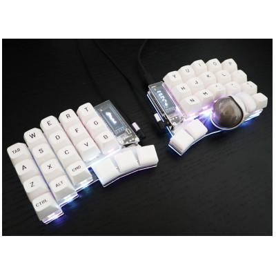 ふるさと納税 飛騨市 トラックボール付き40%左右分割キーボードキット Keyball39