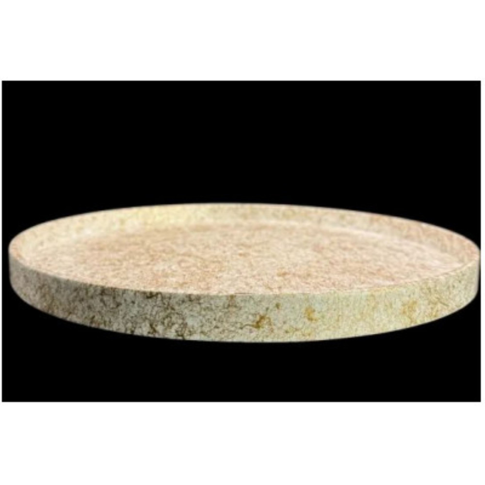 木製 丸トレイ 乱糸（マット仕上げ）純白［NF66］