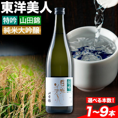 【ふるさと納税】日本酒 新酒 東洋美人 特吟 山田錦 純米大吟醸 選べる内容量 1~9本 1本あたり 720ml 福岡吟醸倶楽部株式会社《30日以内に出荷予定(土日祝除く)》福岡県 鞍手郡 鞍手町 酒 熱燗 送料無料