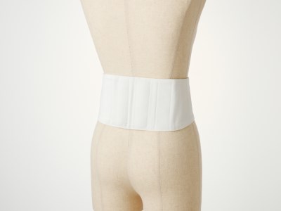 腰貴妃ベルト（女性用） ホワイト／Lサイズ（75～80cm）職人の手作り レディース 簡単 装着 ウエストサポーターサポート 美しい姿勢 マジックテープ立ち仕事 日本製 国産 お取り寄せ 送料無料 広