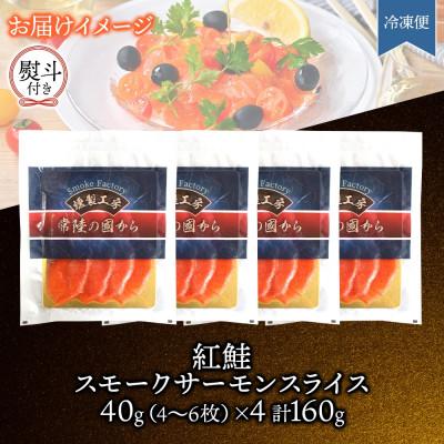 ふるさと納税 ひたちなか市 無地熨斗 紅鮭スモークサーモンスライス 40g×4パック お取り寄せグルメ カルパッチョ おつまみ |  | 03