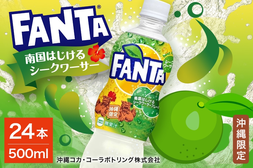 
                  【沖縄限定販売！】ファンタ　シークワーサー　500ml×24本|沖縄県 浦添市 　ファンタ ドリンク 食品 人気 シークワーサー 沖縄限定  ファンタ　
                