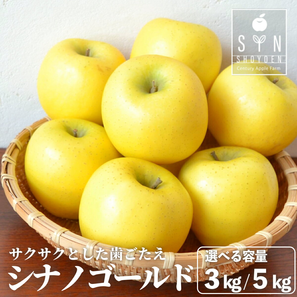 【ふるさと納税】りんご シナノゴールド 3kg 7個〜9個 5kg 12個〜18個 選べる 重量 黄色 林檎 リンゴ アップル 樹上完熟 こだわり 松陽園 東北 岩手県 遠野市 産 農家 産地 直送 フルーツ 果物 果実 ギフト プレゼント お歳暮 お菓子作り お礼 おいしい 送料無料