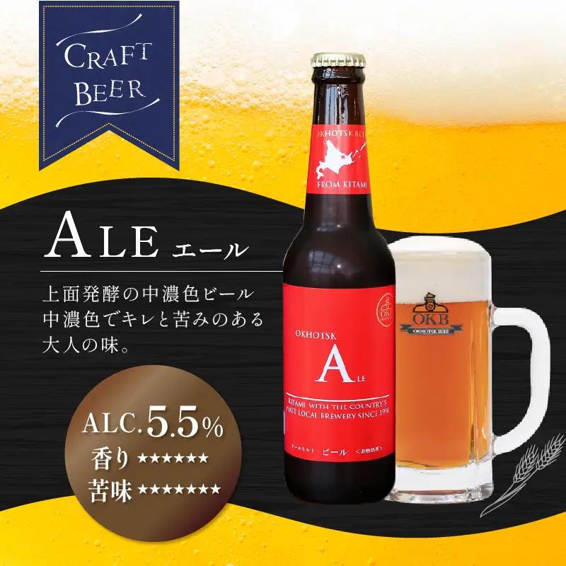 《14営業日以内に発送》オホーツクビール エール 16本セット ( 飲料 お酒 ビール 瓶ビール ギフト お中元 お歳暮 お祝い プレゼント のし )【028-0074】