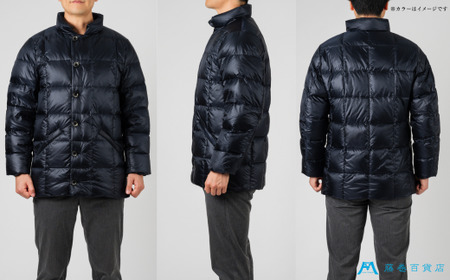 【Lサイズ】【藤巻百貨店】 HOKKAIDO DOWN×CENTENA （ネイビー） 北海道ダウンジャケット ダウンジャケット メンズ レディース アウター コンパクト 超軽量 羽毛 フードなし 男性