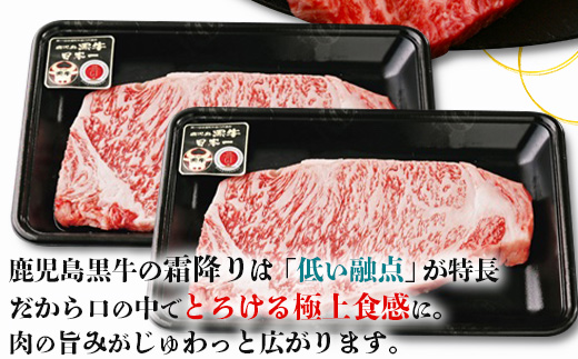 【鹿児島黒牛】サーロインステーキ 1kg JA-402 | 国産 国産牛 鹿児島県 牛肉 黒牛 黒毛和牛 和牛 サーロイン ステーキ 冷凍 南大隅町 JA鹿児島きもつき