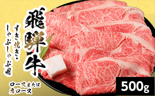 【最短発送】 飛騨牛 ロースまたはカタロース 500g 岐阜県産 すき焼き しゃぶしゃぶ 鍋 黒毛和牛 肩ロース ロース カタロース スライス 霜降り 牛肉 牛 国産 お取り寄せ ごちそう 自宅用 和牛 最短発送 養老ミート