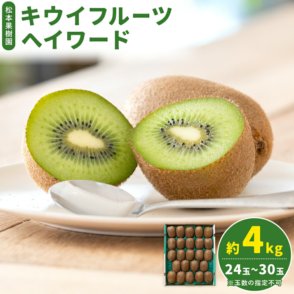 【ふるさと納税】キウイフルーツ ヘイワード 約4kg 24玉 ～ 30玉 松本果樹園 《12月中旬-1月末頃出荷》茨城県 結城市 キウイ きうい グリーンキウイ 果物 フルーツ 新鮮 国産 ギフト 贈答 送料無料