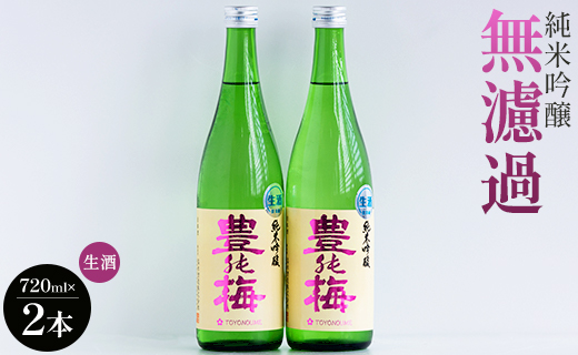 フルーティーでおいしい！純米吟醸無濾過生酒 720ml×2本 - お酒 とよのうめ 日本酒 アルコール フルーティー 飲物 飲み物 飲料 晩酌 16度 お酒好き 特産品 宅飲み 宅のみ ギフト 贈答品