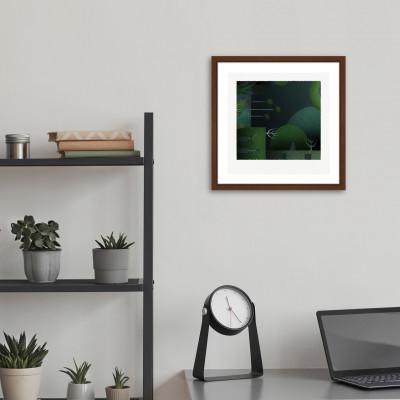 ふるさと納税 綾部市 深と草 [しかくいえ]14【絵画】 額装サイズ266mmx266mm |  | 01