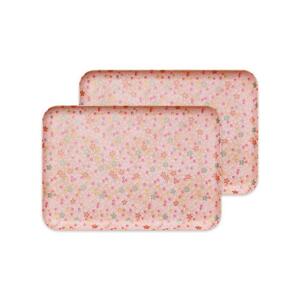 タツクラフト 友禅和紙トレー M 33cm 2枚セット 小花 吹雪 【Tk306】